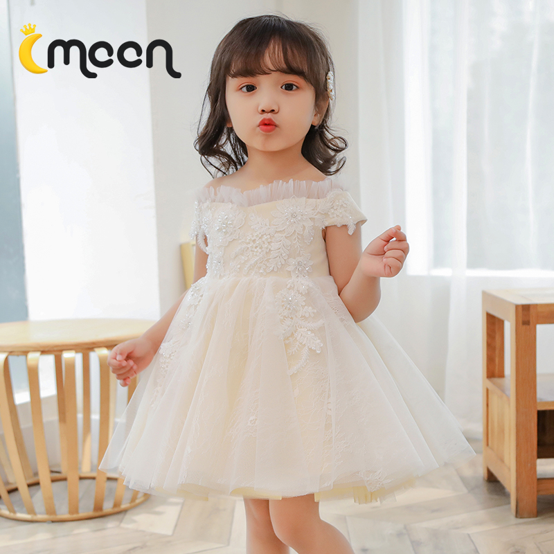 Female Baby Girl's Week Old Dress Children Princess Dress Fluffy Dress Pompeo Girl Wedding Dresses Small Flower Girl Wedding Summer