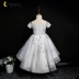 Cô gái nhỏ ăn mặc váy cưới từ nữ vai lớn trẻ em trẻ em buổi tối catwalk sinh nhật piano chủ trang phục quan ao tre em Váy trẻ em
