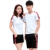 Bộ đồ đôi ngắn tay mùa hè 2018 hè quần short cotton cỡ lớn thể thao giản dị nam nữ phù hợp với áo hai dây - Thể thao sau