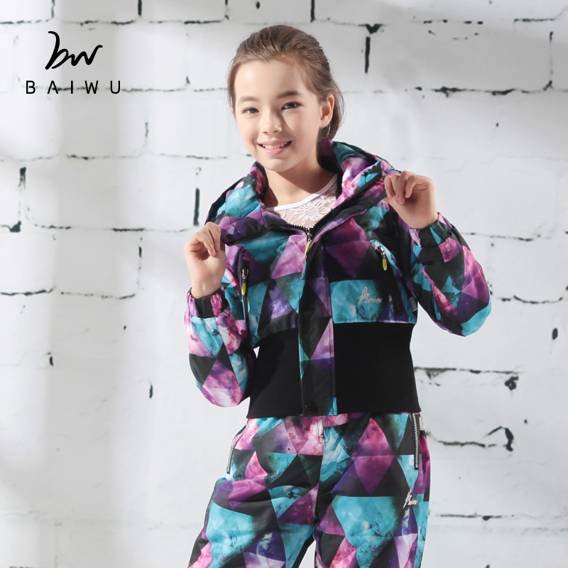 Kashiwa House Dance Garden Children's Hooded Short Cotton Suit Sports Dance Practice Warm Jacket Girl 116217003