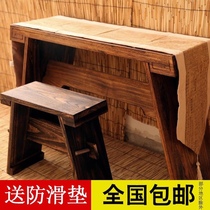 Full Solid Wood Guqin Table Bench Tung Wood Resonance Box Qin Table Tea Table Tea Table Country Calligraphy Desk Detachable Portable Antique Violin Table