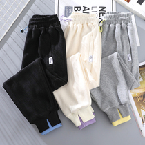 Girl Spring Clothing Casual Pants New Long Pants Spring Autumn Style CUHK Child Foreign Air Sports Pants Han Edition Wear Pants Loose Pants