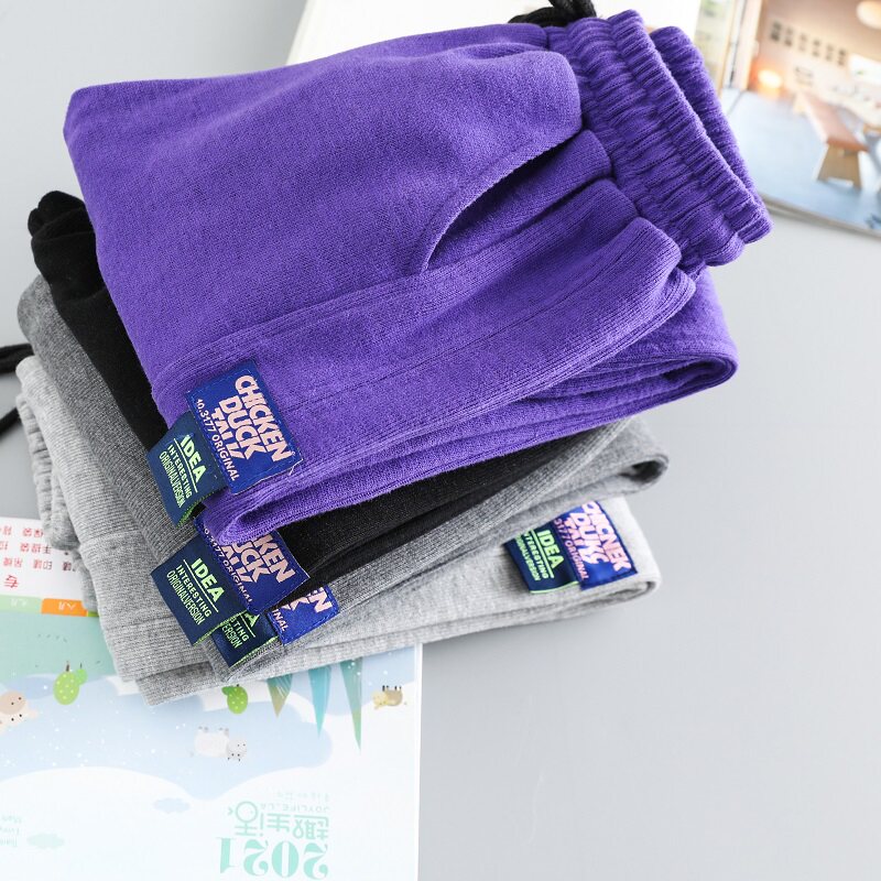 Wearing foreign pie plus velvet Tong children's thick casual pants sports pants one velvet