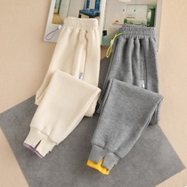 Girl Waffag Sweatpants Spring Autumn Outwear Children Casual Spring Dress Pants Women Great Boy Foreign Air Beam Sports Pants