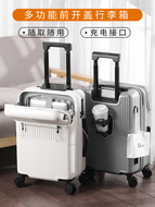 Vali hành lý nữ có nắp mở phía trước Hộp đựng xe đẩy học sinh đa năng Bao da nội trú 20 inch Vali sạc 26 cho nam mua vali du lịch giá vali kéo lock&lock