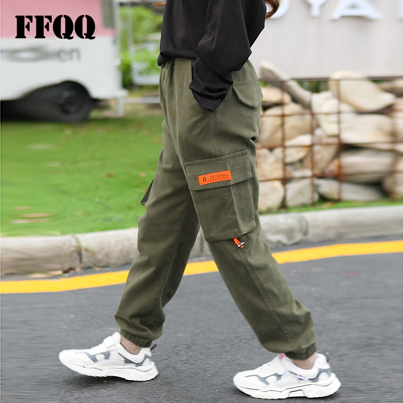 Girls overalls 2022 new autumn and winter plus velvet spring and autumn casual fried street girl trousers big children's pants