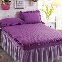 Bông giường váy dày hơn một mảnh giường ngủ ren công chúa váy bedspread váy Simmons kiểu nắp trượt xù - Váy Petti 	chân váy giường