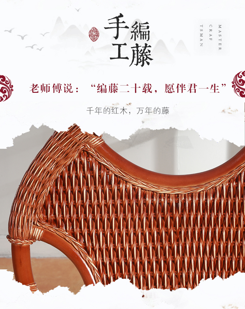 Wicker ghế trà bàn ba mảnh kết hợp phòng khách giải trí bàn ghế gỗ rắn mây đồ nội thất ban công ghế đơn - Bàn ghế ngoài trời / sân bộ bàn ghế ban công