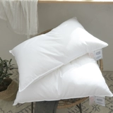 Все хлопковые дани атласной 5 -звездочной отель Pure White Velvet Core Core Adult Seck Spine Подушка Single только одна пара 2