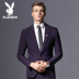 Playboy phù hợp với nam giới kinh doanh mỏng chú rể váy cưới chú rể ăn mặc giản dị phù hợp với nam giới mùa thu - Suit phù hợp quần nam Suit phù hợp