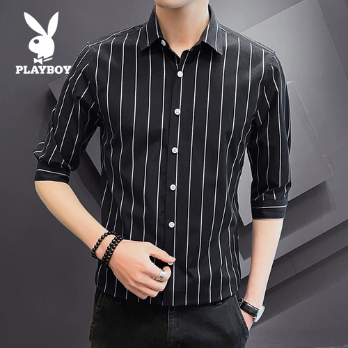 Playboy, летняя рубашка для отдыха, короткий рукав, сезон 2021, в корейском стиле