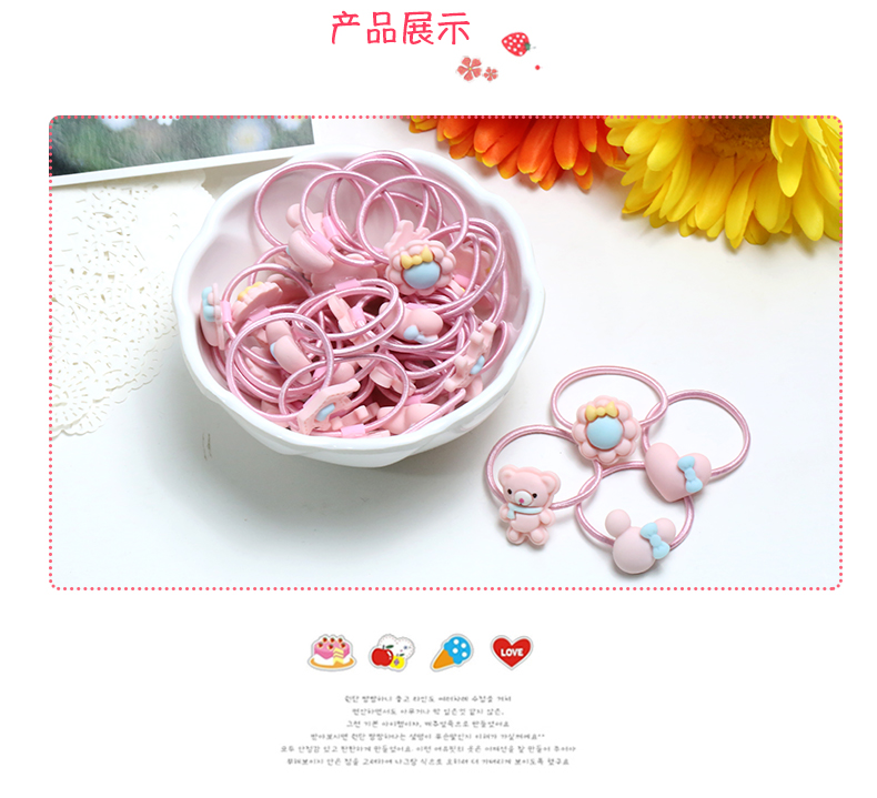 Vòng cao su ban nhạc cao su tiara tóc dây cô gái tóc con phụ kiện Hàn Quốc công chúa đầu hoa đầu dây tóc vòng bé đồ trang sức đồ cột tóc