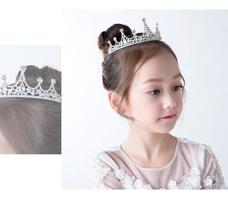 Mạnh mẽ thời thơ ấu trẻ em clip tóc vương miện đầu đồ trang sức công chúa phụ nữ nữ hoàng headband cô gái headband clip tóc