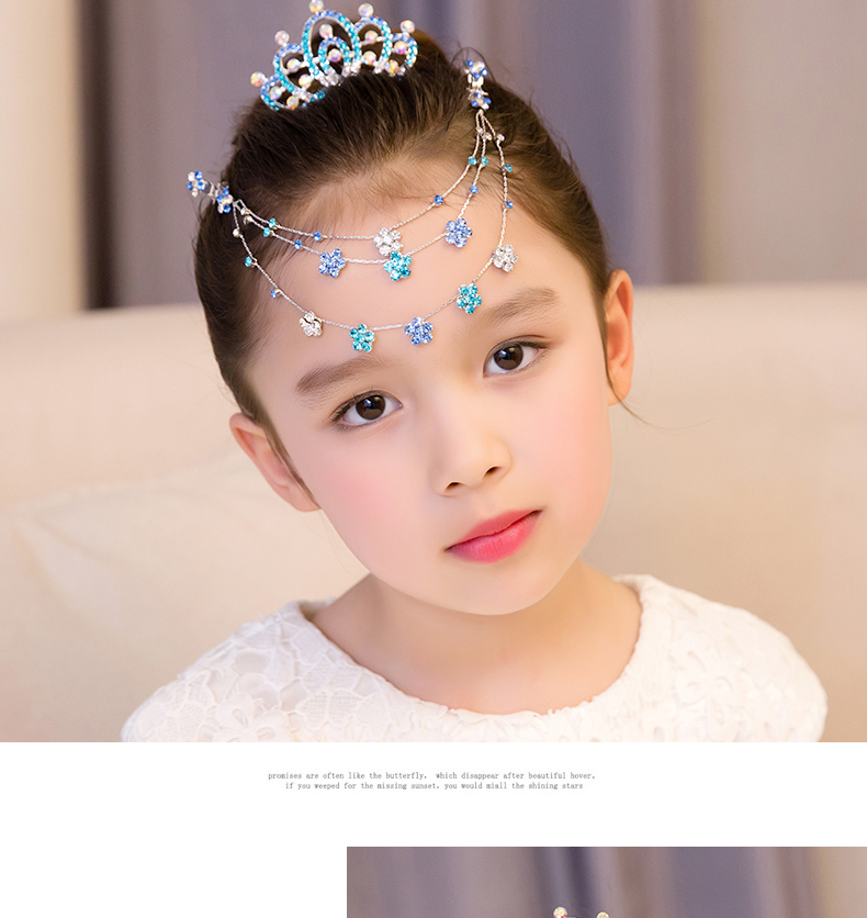 Trẻ em của Vương Miện Mũ Công Chúa Chain Trán Bé Mũ Nón Cô Gái Tóc Phụ Kiện Thạch Trẻ Em Mũ Vương Miện Đồ Trang Sức trâm cài tóc