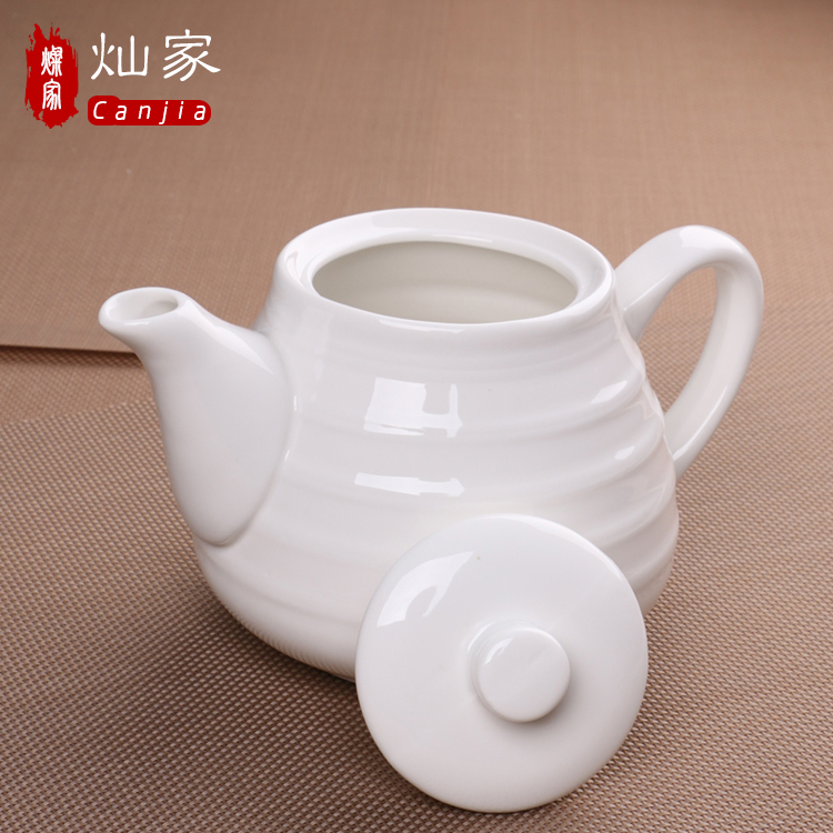 Large capacity double pot of white coffee pot cool creative teapots European ceramic pot, kettle hotel household jugs