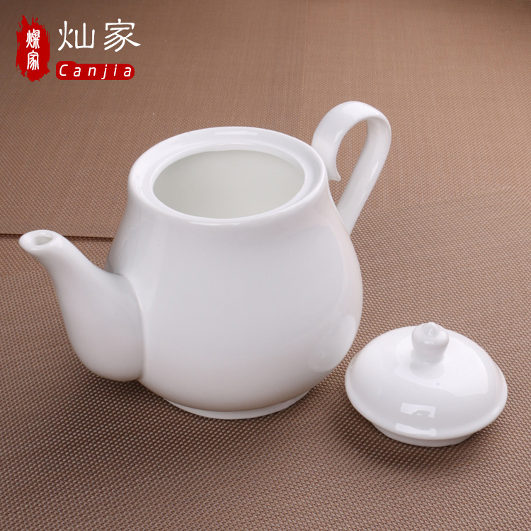 Can is home to creative. English pot of pure white coffee pot teapot continental cold ceramic pot, kettle hotel household jugs