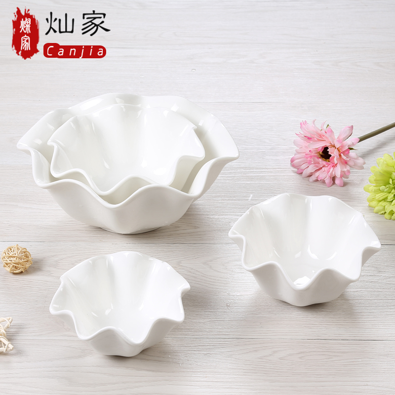 The downtown home ceramic bowl of fruit salad bowl Japanese - style tableware individuality creative dessert make rainbow such as bowl big bowl of soup bowl noodles in soup bowl