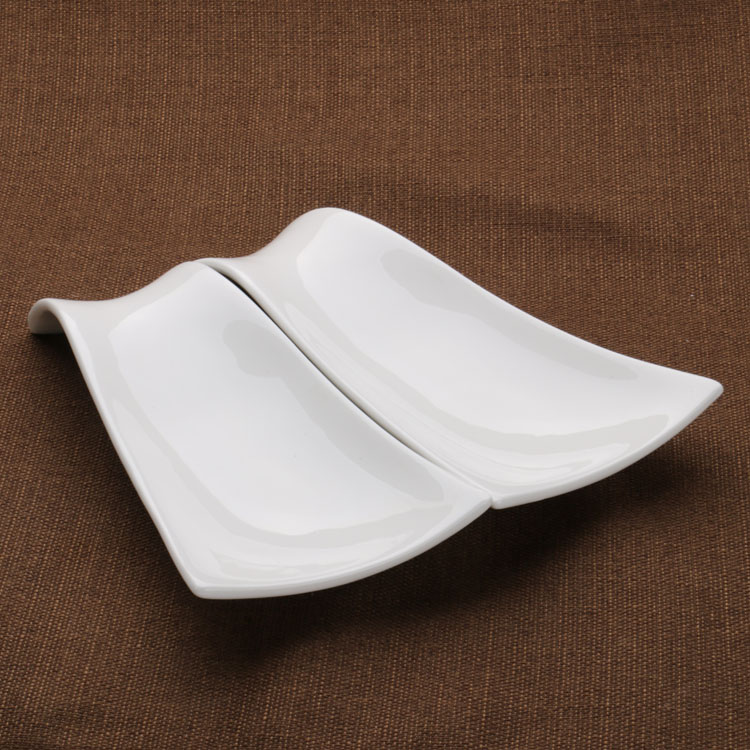 The downtown hotel tableware ceramic plate cold dish dish plate of brine halogen meat dish special - shaped plate BBQ plate home plate