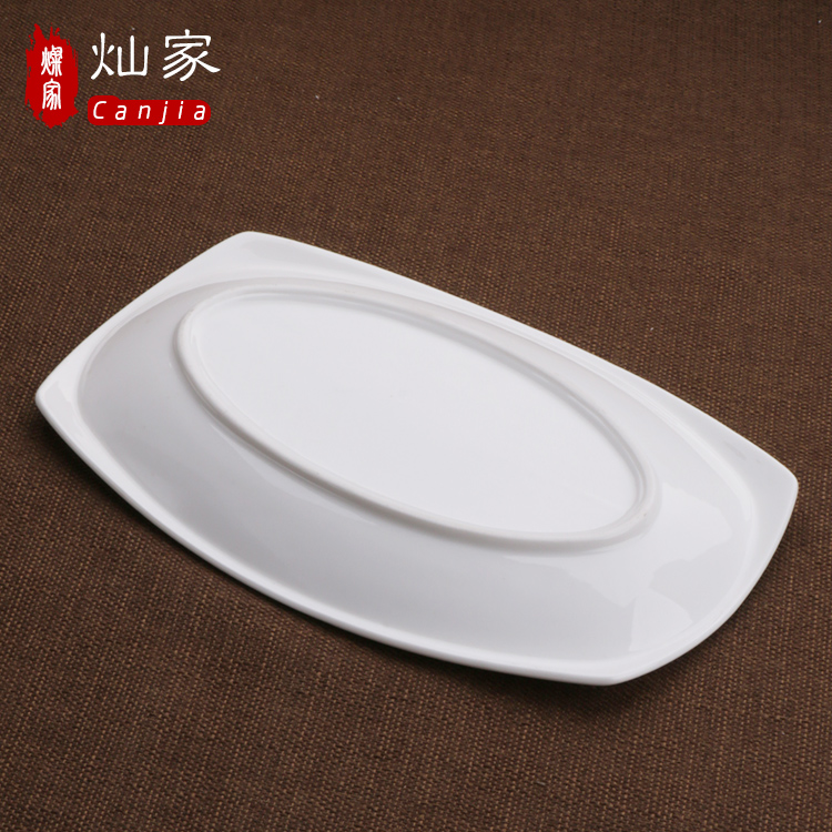 Can is home ceramic disc ceramic plate 0 western food the steak pure white rectangular plate plate plate plate plate