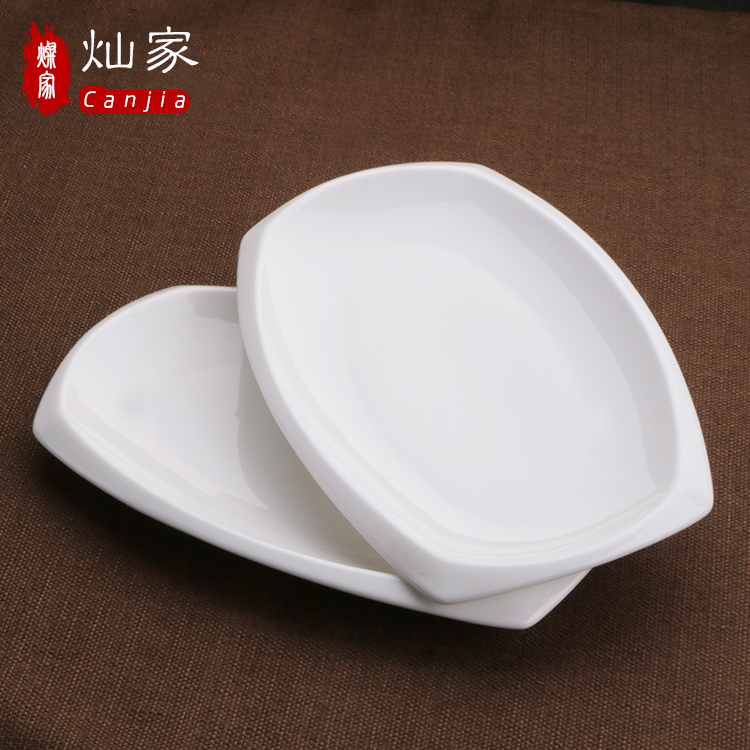 Can is home ceramic disc ceramic plate 0 western food the steak pure white rectangular plate plate plate plate plate