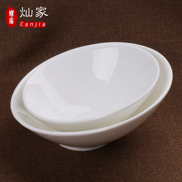 The downtown home pure white ceramic creative bowls white porcelain rainbow such as bowl bowl rainbow such to use Japanese Korean creative tableware salad bowl