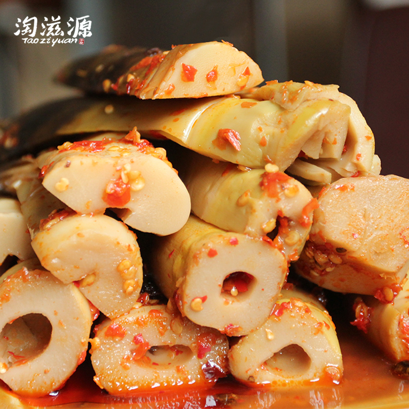 Net red hand peeling bamboo shoots open bag ready to eat 500g * 2 bags hand-plucked small bamboo shoots pickled pepper sour bamboo shoots hand pickle spicy hand plucked bamboo shoot tip