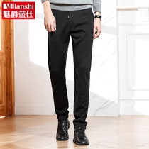 Middle-aged mens autumn pants elastic waist casual small feet sports pants Spring and Autumn Korean trend straight stretch mens pants