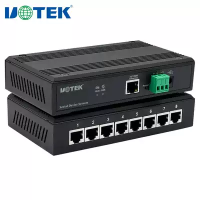 Yutai UT-6008 Ethernet Serial Communication Server 8 ports RS-232 485 422 industrial serial port server 100 megabit network communication RS485 to network route R