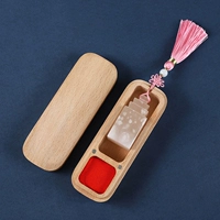 Розовая чернильная подушечка с кисточками, 5x, 5.5см