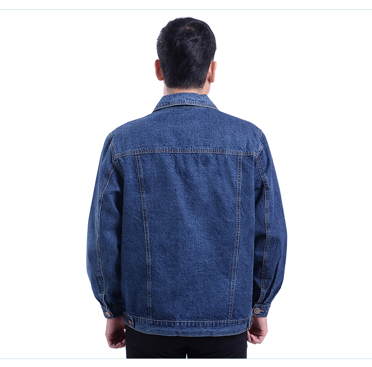 Của nam giới denim jacket tops cotton dày hàn quần áo làm việc quần áo bảo hộ ve áo mặc áo coat