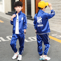 Childrens clothing boys autumn suit 2021 new middle and Big Boy spring and autumn foreign style two-piece Korean tide dress