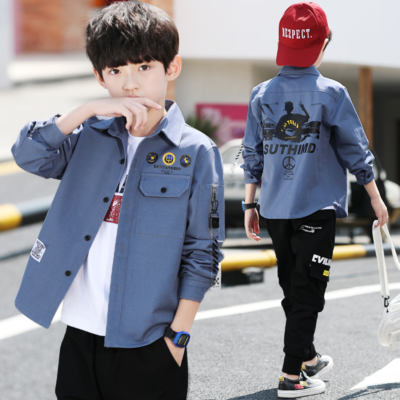 Children suit boy's autumn clothing CUHK Scout 2022 new spring autumn boy handsome boy handsome and casual thin 10-year-old