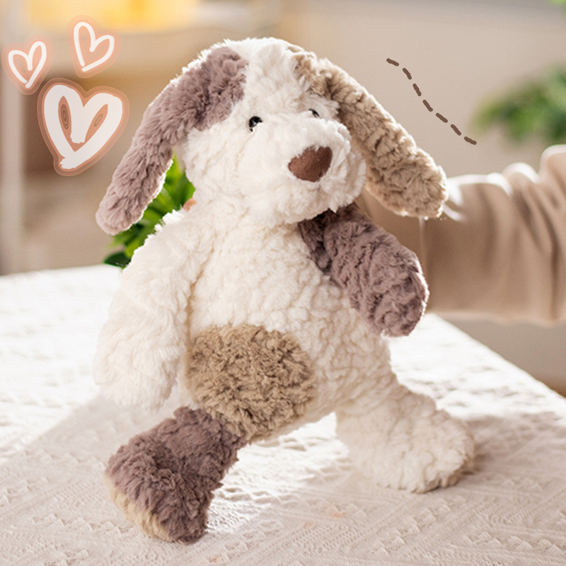 Cute little dog paparazzi plush toy cuddled toy with pillowy baby doll children sleep appeasement doll birthday present woman