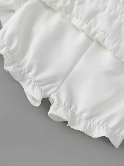 女童白色蛋糕裙2025夏季少女可爱公主蓬蓬裙韩版显瘦时尚高腰裙裤