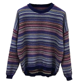 Демисезонный трикотажный свитер, оверсайз, круглый воротник