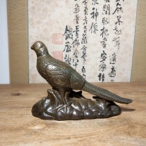 Western collectibles Old objects Copper bird craft ornaments Decorative products are very good with pulp treatment