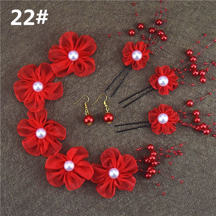 Bridal tiara head flower tạo kiểu tóc phụ kiện cưới trang sức cưới váy photo studio ảnh phụ kiện