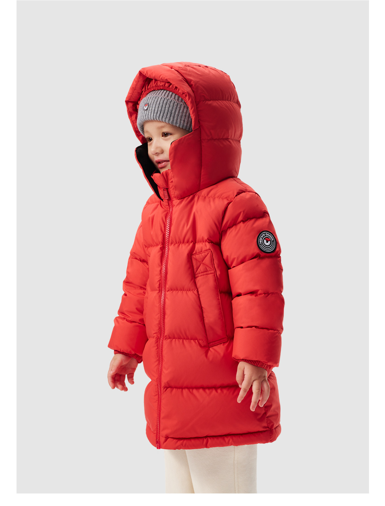Nanny Goose Mid Length Long Length Face Care Thickened Children's down Jacket — 23
