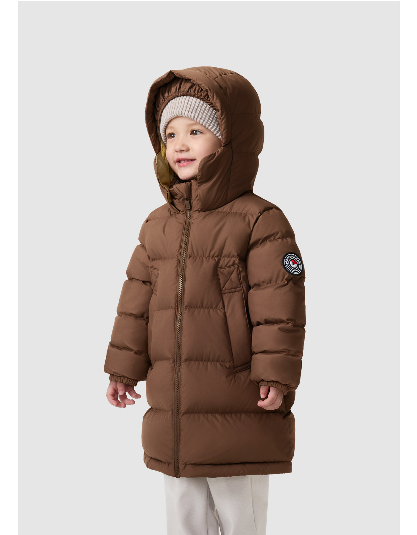 Nanny Goose Mid Length Long Length Face Care Thickened Children's down Jacket — 25