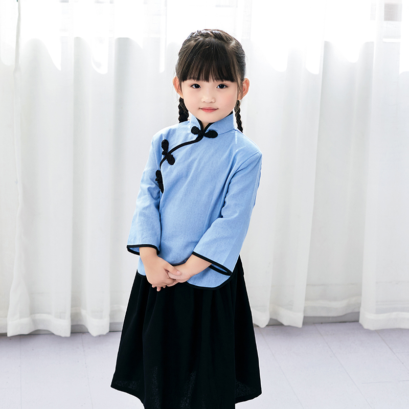 Children's Republic of China Wind school Costume Girl 54 Youth Costume Stage Big Chorus Out of Performance Costume Women