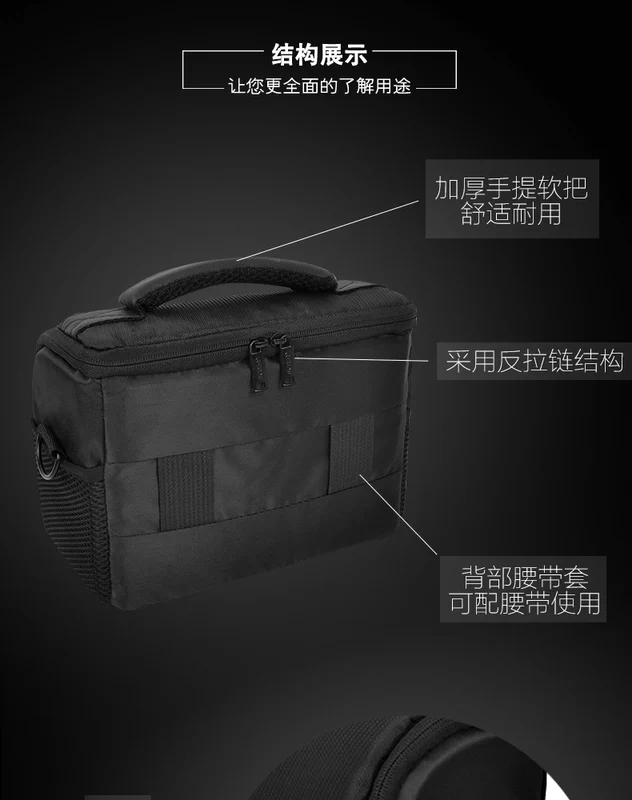 WOLFGANG Máy ảnh DSLR túi chụp ảnh đơn giản chuyên nghiệp xách tay Canon Sony máy ảnh kỹ thuật số thiết lập vải không thấm nước - Phụ kiện máy ảnh kỹ thuật số túi đựng máy ảnh mirrorless