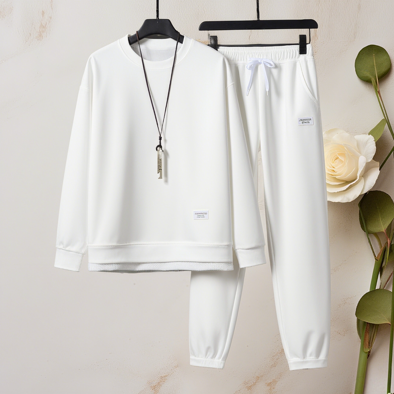 Clearance Sale at the Mall~ Waffle Knit Tracksuit for Men, Long-Sleeve T-Shirt, Loose Casual Sweatshirt and Long Pants, Two Pieces Clearance Sale at the Mall~ Waffle Knit Tracksuit for Men, Long-Sleeve T-Shirt, Loose Casual Sweatshirt and Long Pants, Two Pieces