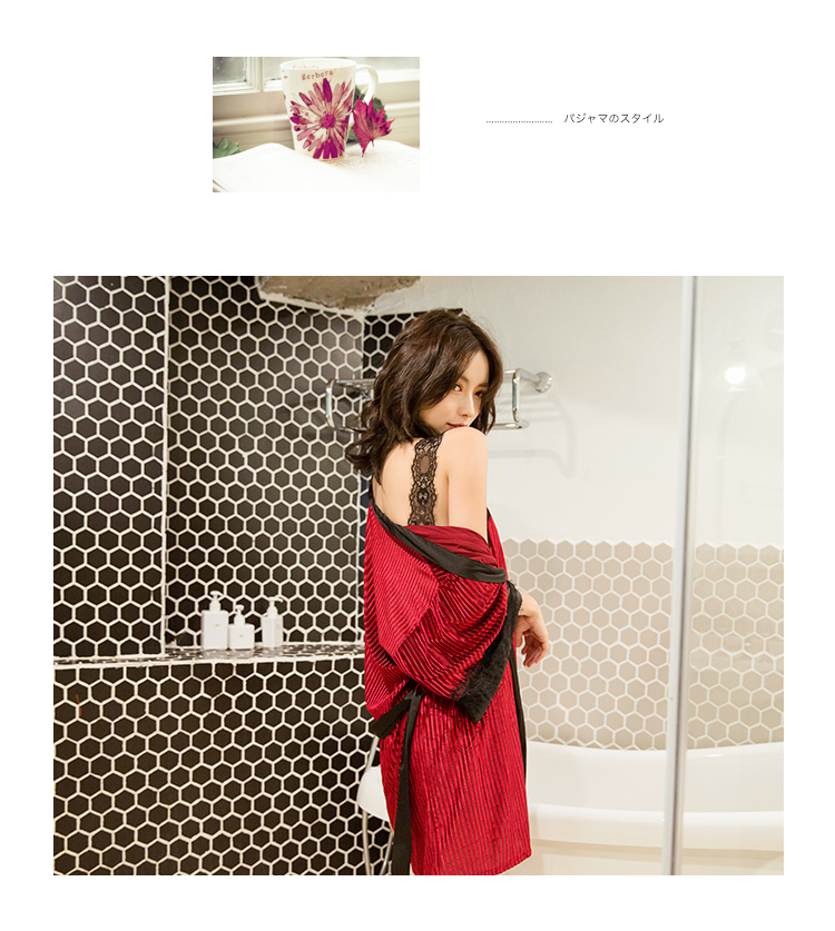 Bộ đồ ngủ mùa thu dài tay thoải mái cho gia đình váy ngủ nam 
