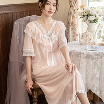 Genie queen 2022 Summer new French style sweet and beautiful princess Wind palace Winnie Wonder Woman web yarn lace lace