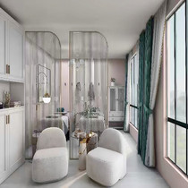 Nordic light and luxurious entry Changhong glass screen partition guest restaurant Xuanguan shielded office decoration grille background wall