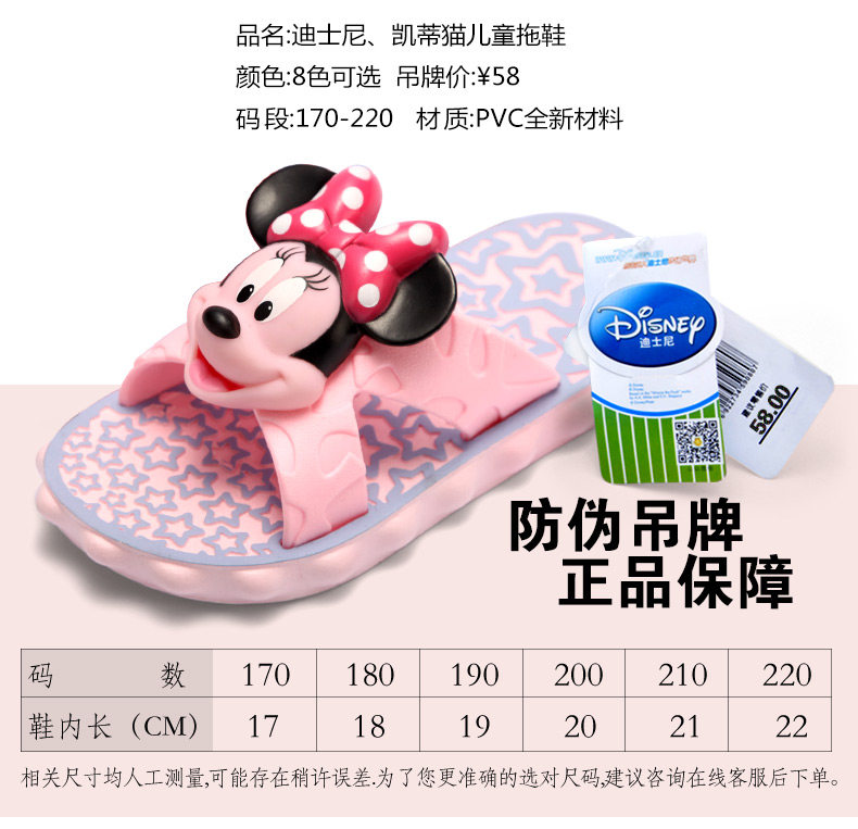 Pantoufles enfants en autre HELLO KITTY pour été - semelle autre - Ref 986484 Image 11