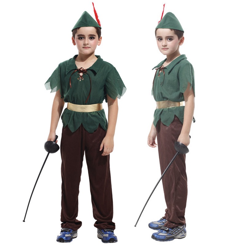 Fairytale Forest Prince characters conserved Cos Halloween Little Flying Man Children Peter Pan Stage Hunter costumes