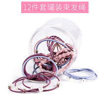12 Pieces Hair Circles Hair Rope South Korea Headwear Small Clear Adult Hair Accessories Tied Hair Zama Tail Head Rope Rubber Fascia