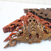 Wood carving pendant fragrant camphor wood engraving bat triangular flower solid wood ceiling applic with floral home ornament Decorative Corner Flowers