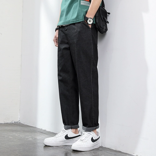 Джинсы, осенние трендовые летние тонкие штаны, свободный прямой крой, 2021 года